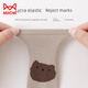 MiiOW baby socks, baby spring and summer thin floor socks, non-slip socks, toddler cooling socks, newborns, pure cotton category a, 7A grade green fox + gray bear + cinnamon puppy, one size fits all, S size 0-8 months, recommended foot length 8-10cm