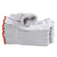 Gloves labor protection white cotton yarn non-slip wear-resistant breathable sweat-absorbent thin thickened construction site work gloves wholesale 500 type cotton gauze gloves daily use-breathable 5 pairs