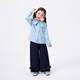 Xiaoyinman Inman children's clothing girls pure cotton shirt three-dimensional bow 26 spring spring collar casual top for children and middle-aged children light blue 105