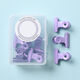 Fantasy sealing clip kitchen small clip sealing clip food preservation bag milk powder tea sealing round head clip purple 1 box of 8 pieces