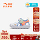 Anta children's sandals, men's and women's baby shoes, 2025 summer new breathable Velcro octopus toe and foot protection beach shoes for women, Anta white/fluorescent orange red-5 21