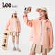 Lee children's shirt jacket spring new boys cotton shirt 2026 new girls shirt jacket orange pink 160 +
