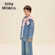 Little MO&Co. Sports little moco children's clothing 26 spring new style boys and girls denim blue long-sleeved shirt tops handsome denim blue 150 150/72