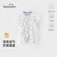 Happy Bear baby short-sleeved jumpsuit summer pure cotton baby clothes children's home underwear, fresh and breathable 73cm