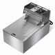 Electric fryer commercial fryer multi-function thickened stall capacity fried chicken and potato special machine timed fryer 1 inch classic horizontal bar fryer 10L non-fried