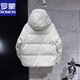 罗蒙（ROMON）男士羽绒服冬季加厚保暖面包服中青年潮流防寒2025新款连帽外套男 黑色 M