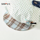 SANFU Soft Brim Dog Ears Star Patchwork Octagonal Hat Cute Fashion Clothing Accessories Style Hat 520450 Green One Size