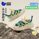 Minibala (minibala) 50% off children's shoes, boys' sports shoes, spring new children's wear-resistant, cushioning and anti-collision casual shoes for girls, outdoor, blue, size 24, suitable for feet 13.8-14.3cm long