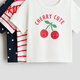 H&M 2026 spring new children's clothing baby girl three-piece cotton T-shirt 1320130 white/Cherry cute 90 90/48 (12-18M)
