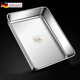 Tuojin German quality thickened 316 stainless steel square plate cold dish tray steamed cake multi-purpose pure flat bottom square basin German 316 German 316 stainless steel material (2 pieces) * length 40 width 32 height 6cm