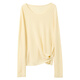 Sancai 2026 Spring New Loose Knitted Sweater Round Neck Lyocell Pullover Blouse Design M