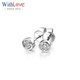 WithLove Weiaipinyue White 18K Gold Round Diamond Stud Earrings for Men and Women Simple Bezel Single Diamond Earrings Total 10 Points/H White White 18K Gold/Ready Stock