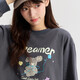 Disha Children's Clothing Youth T-Shirt 2026 Spring and Autumn Big Children Girls Children's Fashionable Long Sleeve Puppy Hot Diamond T-Shirt