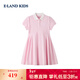 E LAND KIDS children's clothing girls dress 26 new summer sports style embroidered POLO collar pleated skirt Pink pink/25 150