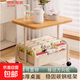 Bedside table, movable coffee table, trolley, sofa, side table, bedside storage rack, high table, living room snack storage rack, cream white 45*30*51, stable + universal wheels