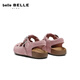 Belle hollow toast shoes children's shoes 2026 new summer shopping mall comfortable outer casual sandals 69201B66 pink 28