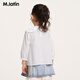 M.Latin shopping mall same style M.Latin children's shirt 26 spring new style girl sweet doll mid-sleeve shirt semi-bleached 90