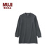 MUJI MUJI Big Kids Soft Terry Tunic Children's Clothing CBK32A1A Charcoal Gray 130 cm