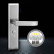En acier inoxydable chambre maison universelle verrouillage de porte en bois massif salle de bain simple languette en aluminium alliage à main double langue 16 trou 20-9766 Qinggu 35-50 mm type universel avec clé