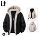 CHOCOOLATE it Mountain Carving Jacket Men's 2025 Winter Trendy Brand Reversible American Retro Black Jacket Black M Recommended 105Jin Jin is equal to 0.5kg -130Jin Jin is equal to 0.5kg