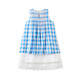 ASK JUNIOR children's clothing children's skirt summer dress girls plaid contrast lace splicing dress sundress plaid