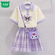 Mumuwu Kuromi skirt girls summer 2026 new children's POLO dress girls summer short-sleeved jk suit purple skirt 140 recommended height 130-140