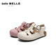 Belle hollow toast shoes children's shoes 2026 new summer shopping mall comfortable outer casual sandals 69201B66 pink 28