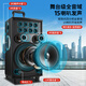 Xianfei Square Dance Audio outdoor trolley speaker high-power home karaoke Bluetooth mobile high-volume amplifier wireless microphone portable wooden box 8-inch three-way 7 speakers + single microphone + 32GU disk