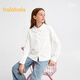 Balabala shopping mall same style children's clothing children's long-sleeved shirt girls 2026 new spring clothing cool antibacterial white 10101 165