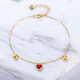 Meluxe 18K gold coral bracelet for women adjustable extension chain gold weight about 0.81g