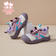 Fuluo Mi Girls' Sports Shoes Spring New Fashion Casual Outdoor Shoes Medium and Large Children's Non-Slip Wear-Resistant Hiking Shoes Purple 28