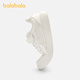 BALABALA Shopping mall same model BALABALA children's casual shoes boys 2026 new spring and autumn light and comfortable white shoes white tone 00311 26 (foot length 15.8-16.2/inner length 17)