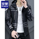ROMON Spring and Autumn Men's Hooded Youth Casual Large Size Long-Sleeved Jacket Middle and High School College Student Fat Plaid Pattern Diamond A (Hooded Jacket) M 105Jin Jin is equal to within 0.5 kg
