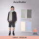 Acne Studios gift solid color tassel double-sided wool scarf shawl light heather gray