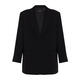 THEORY Xierrui Women's Suit Commuting Versatile Long Sleeve Lapel Workplace Daily Jacket Simple Black One Size |P/S