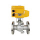 JLQ941F electric flange ball valve high temperature cast steel carbon steel stainless steel cut-off valve O-type switch intelligent cast steel DN32
