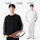 MINISO men's sweatshirt for teenagers and college students heavyweight American black round neck pullover men's handsome long-sleeved jacket trendy black 2XL /185 (weight 160-180Jin Jin is equal to 0.5 kg)