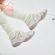Fuluomi Spring and Autumn Girls Sweet Bow Casual Shoes Campus Versatile Moral Training Shoes Beige 35