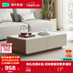 Lin's Home Modern Simple Retractable TV Cabinet Coffee Table Floor Living Room Lin's Wood Industry UV1M Walnut Color Coffee Table