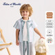TARTINE ET CHOCOLAT French chocolate children's clothing 26 spring and summer new boys striped T-shirt short-sleeved shirt green 90/2A one size