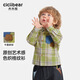 Cici Bear (ciciibear) Cici Bear baby plaid shirt boys spring and autumn long-sleeved shirt 2026 new children's coat plaid top pink plaid 73