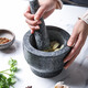 All-purpose marble garlic pounder, garlic mortar, garlic press, garlic masher, stone mortar, household grinder, medicine pounder, ginger pounder