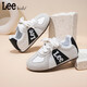 Lee children's shoes spring new children's sports shoes girls wear-resistant casual sneakers boys versatile lace-up moral training shoes light beige black 31 recommended foot length 192mm