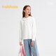 Balabala shopping mall same style children's clothing children's long-sleeved shirt girls 2026 new spring clothing cool antibacterial white 10101 165
