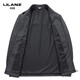 LILANZ Men's Lapel Jacket Spring and Autumn New Korean Style Trendy Youth Workwear Jacket Business Men's Casual Jacket Black 80421 L (175)