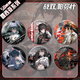 R & Fs neuer Kampf mit doppelt pamish umliegenden Bars Lucia Series Eid Flame Battle Laser Brottglas Creative Badge Rucksack Lucia-IRM863 58mm Badge Bars (heller Film)