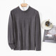 Jinju Sheep Wool 100% New Winter Solid Color Wool Sweater Men's Basic Versatile New Lime XL