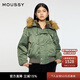 Moussy x AVIREX cooperation model 2026 early spring new fur collar flight jacket 010IAF01-5641 150 military green one size