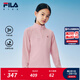 FILA anti-static children's long-sleeved T-shirt 2025 winter new tops for girls, middle and older children Rose Pollen-PK 165