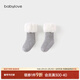 Babylove baby stockings winter baby thickened warm plush versatile calf socks non-slip toddler socks light gray 6-12 months (10.5cm)